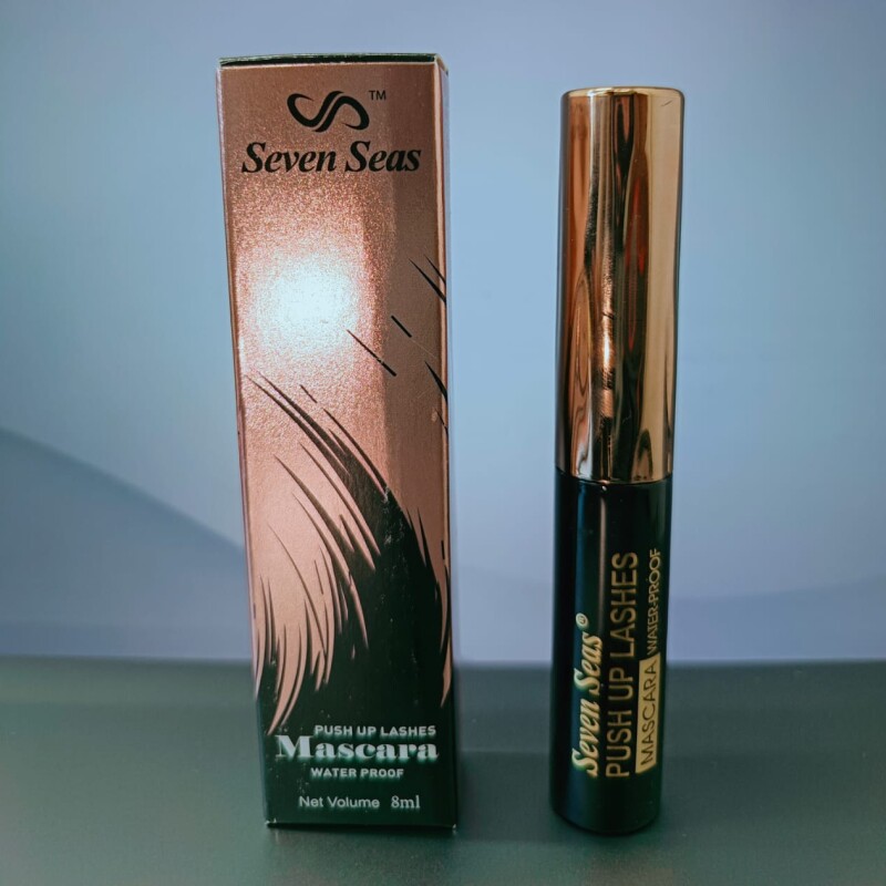 Seven Seas Push Up Lashes Mascara 10 g (Black) - For Women - Long Lasting WaterProof, Instant Volume & Glossy Looks